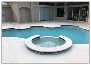 White Pearl swimming pool Deck