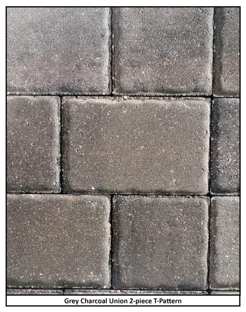Grey Charcoal Union 2 piece T pattern