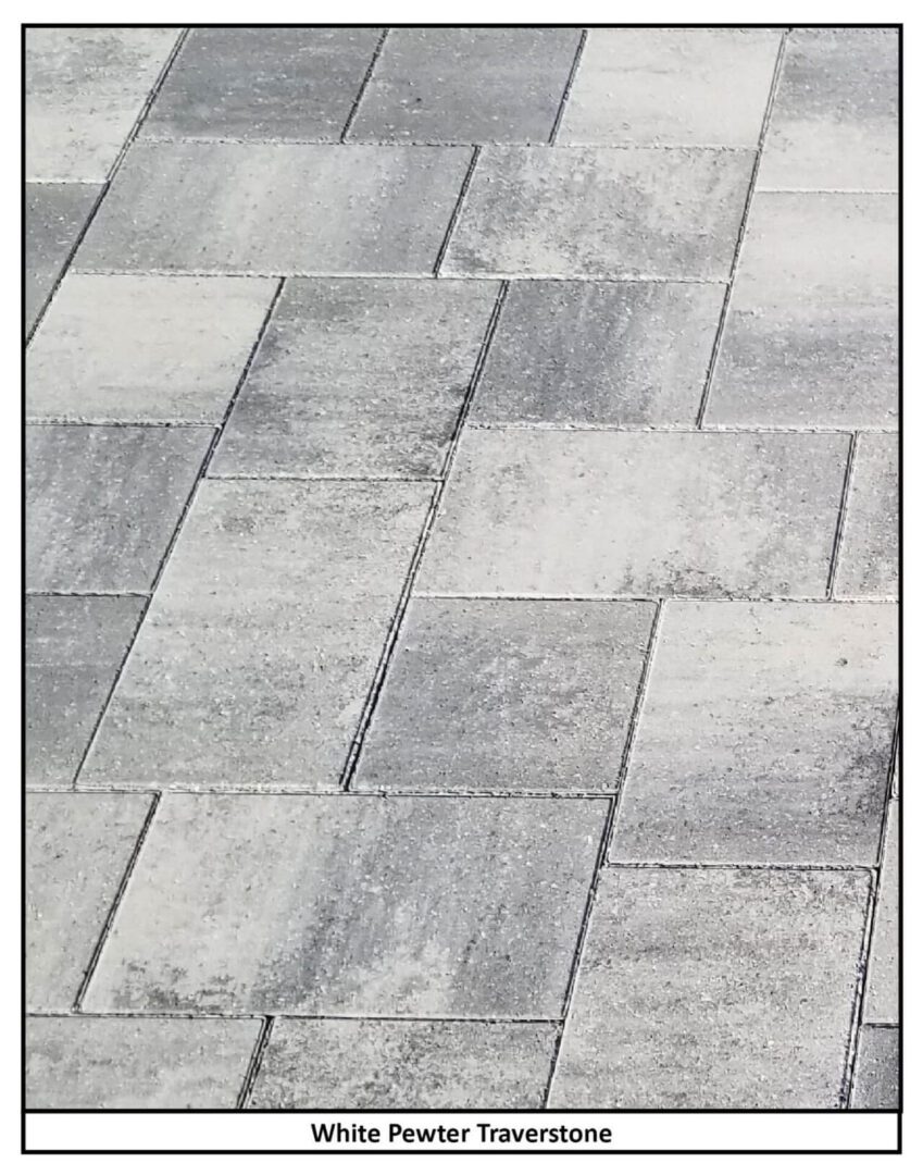 Closeup View of White Pewter Traversetone