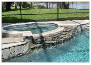 Travertine Stones near and around swimming pool