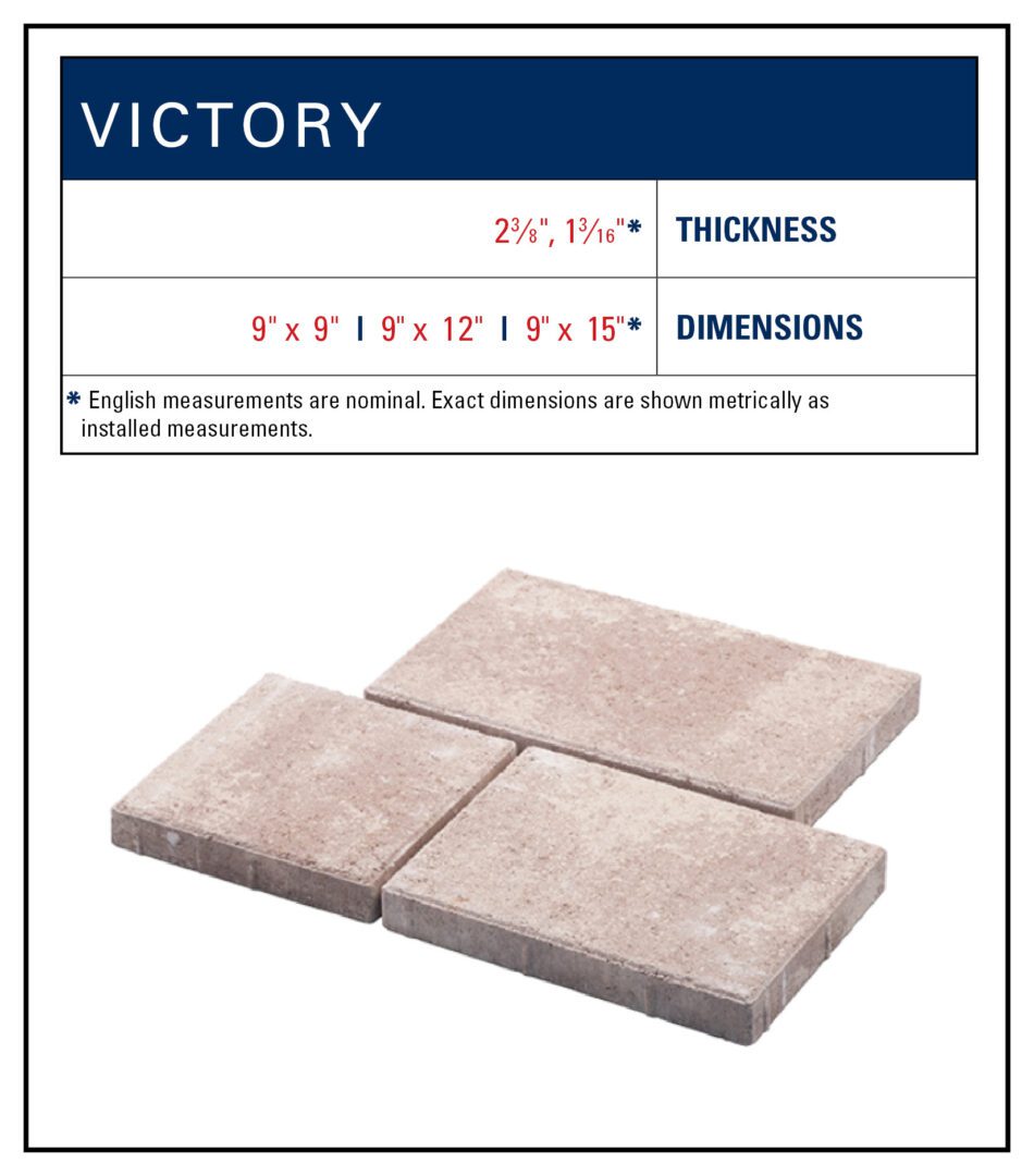 A set of bricks with the word victory on them.