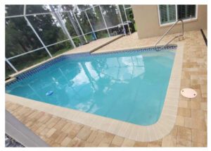 Cream Beige Cream Coping Castle Rock Deck