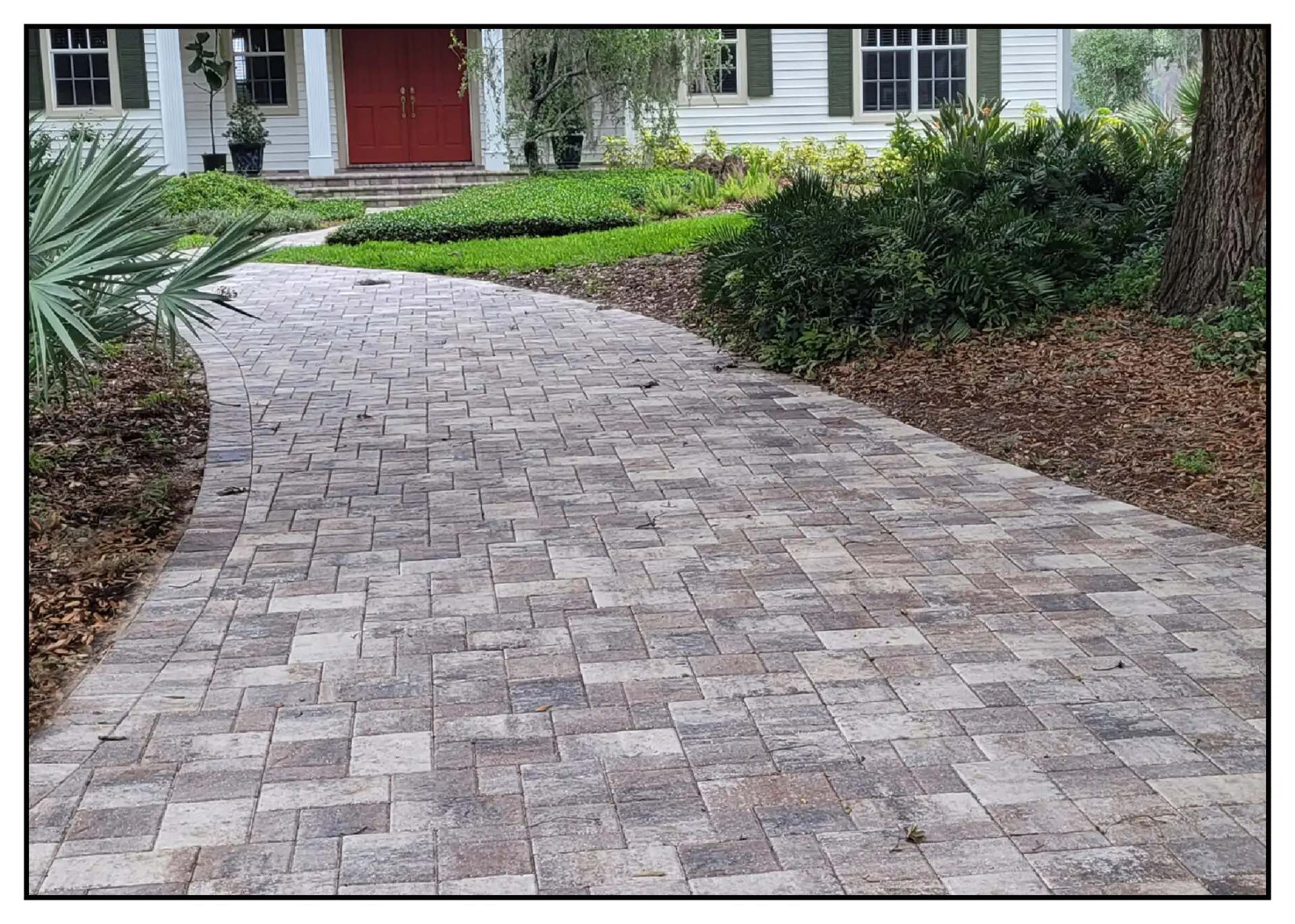 White Tan Charcoal - Driveway
